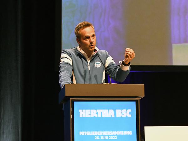 Kay Bernstein ist im Juni zum Präsidenten von Hertha BSC gewählt worden. Er ist angetreten, um die Gräben zuzuschütten.