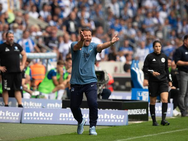 Außer sich. Trainer Pal Dardai sah in Magdeburg vieles, was ihm nicht gefallen hat.