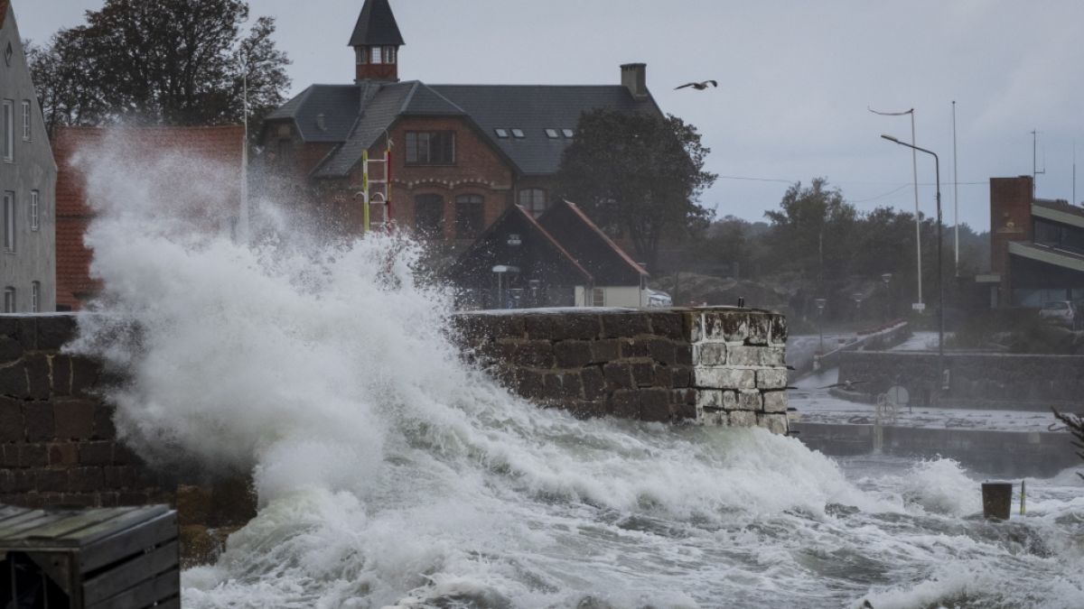 Starke Sturmböen an der Nordküste der Insel Bornholm. (Foto)