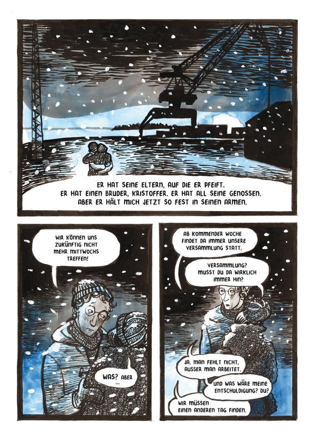 Eine Seite aus „Roter Winter“.