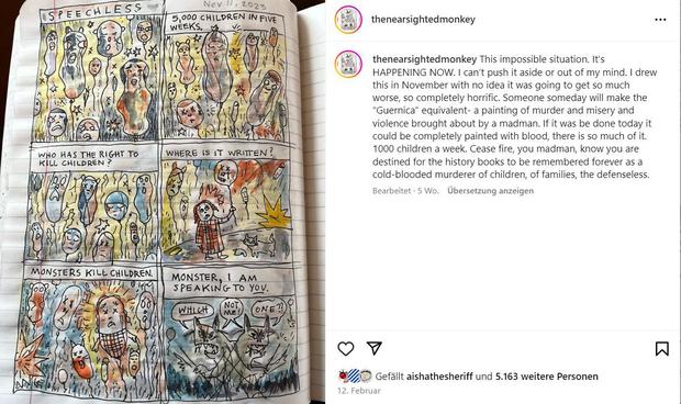 Ein Kurzcomic von Lynda Barry auf ihrer Instagram-Seite.