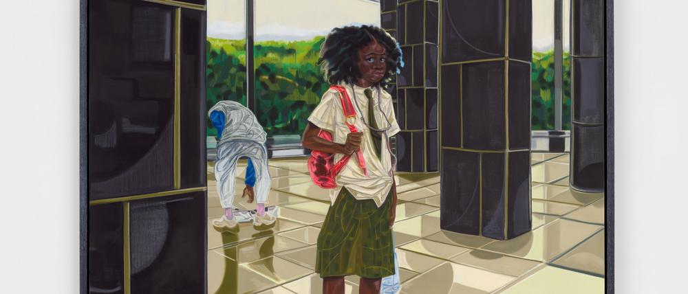 
Alle Charaktere bringen ihre Geschichte. Der Titel deutet es an wie hier in Toyin Ojih Odutolas Bild „Spirited Awey: Chihiro — Ifemelu + Companions @ Adijatu Str. (A Thousand Happenings @ Adijatu Str.).