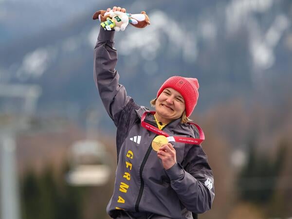 Milano Cortina 2026 Paralympic Winter games, Winterspiele,Spiele, Summer games - Para Alpine Skiing Anna-Lena Forster vom Team Deutschland gewinnt Gold beim Para Alpine Skiing Giant-Slalom der Frauen bei Milano Cortina 2026 Paralympic Winter Games am 12.03.2026 *** Milano Cortina 2026 Paralympic Winter Games Para Alpine Skiing Anna Lena Forster from Team Germany wins gold in the womens Para Alpine Skiing Giant Slalom at Milano Cortina 2026 Paralympic Winter Games on 12 03 2026 Copyright: xBEAUTIFULxSPORTS/MarcusxHartmannx