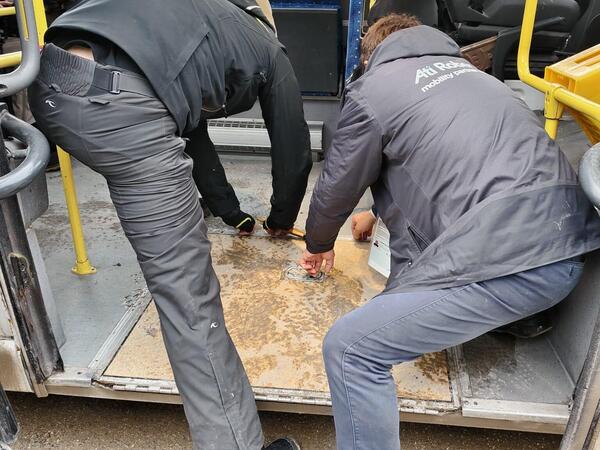 Einstieg am Shuttle bereitet Probleme in Cortina.&nbsp;