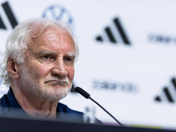 HERZOGENAURACH, GERMANY - MAY 27: Rudi Voeller Völler, Voller, Director A national team, Nationalteam Germany during the press conference, PK, Pressekonferenz to start the trainings camp of Germany to prepare for the FIFA World Cup, WM, Weltmeisterschaft, Fussball 2026 on May 27, 2026 in Herzogenaurach, Germany. Bavaria Germany Copyright: xSteffiexWunderlx
