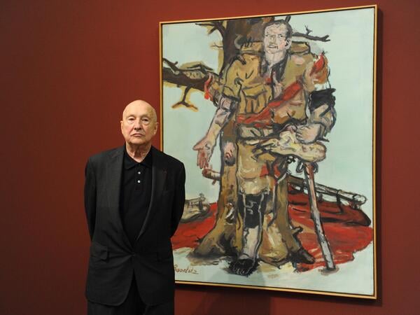 Städel - Georg Baselitz, Die Helden 29.06.2016 Frankfurt Museum Städel - Ausstellung: Georg Baselitz, Die Helden. Im Bild l-r: Georg Baselitz in der Ausstellung vor dem Bild Versperrter Maler 1965 Frankfurt Frankfurt Hessen Germany *** Städel Georg Baselitz, the Heroes 29 06 2016 Frankfurt Museum Städel Exhibition Georg Baselitz, the Heroes at Picture l r Georg Baselitz in the Exhibition before the Picture versperrter Painter 1965 Frankfurt Frankfurt Hesse Germany