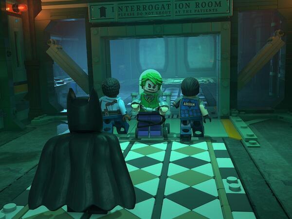 SCREENSHOT - Wer hier wohl zuletzt lacht? Der Joker wird ins Arkham Asylum abgeführt. (zu dpa: «Sieben Helden, ein Gotham: «Lego Batman» kehrt zurück») Foto: -/Warner Bros. Games/dpa-tmn - ACHTUNG: Nur zur redaktionellen Verwendung im Zusammenhang mit dem genannten Text und nur bei vollständiger Nennung des vorstehenden Credits - Honorarfrei nur für Bezieher des dpa-Themendienstes +++ dpa-Themendienst +++