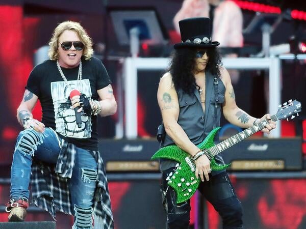 Guns N Roses, Axl Rose und Slash live im Olympiastadion, Berlin, Copyright: DAVIDS/Christina Kratsch, 03.06.18
