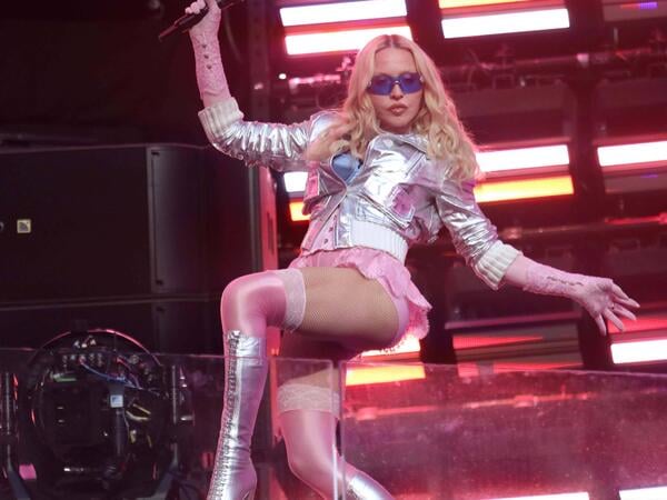 June 4, 2026, New York, New York, USA: Singer/icon MADONNA performs a surprise pop up concert partnered with the app Grindr in Time Square to promote her new album Confessions ll also called Confessions on the Dance Floor - Part ll. New York USA - ZUMAk03_ 20260604_zaf_k03_129 Copyright: xNancyxKaszermanx