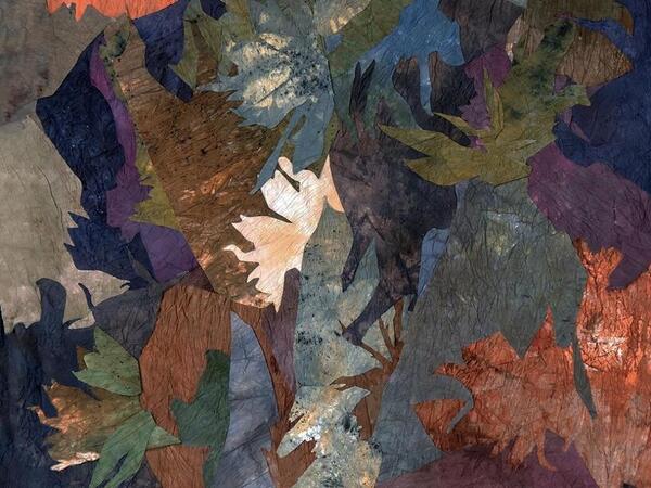 Pegah Keshmirshekan, "What remains in place", 2026 /Handgefaerbt Leinwand, Naturelle farben, Salz , Foto: Pegah Keshmirshekan/ Galerie Under the Mango Tree