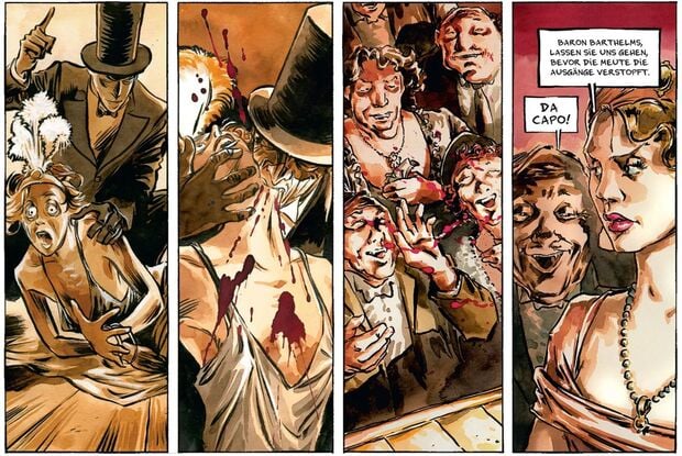 Eine Szene aus dem Comic „Berlinoir“.