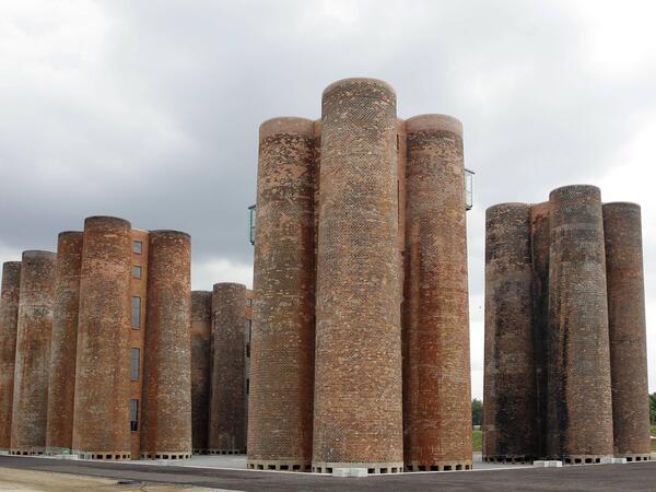 Biotürme - Industriedenkmal der Abwasserreinigung in der ehemaligen Kokerei Lauchhammer, Gebäude, außen, Außenansicht; 2008, Lauchhammer, Deutschland, Turm, Bio, Industrie-Denkmal