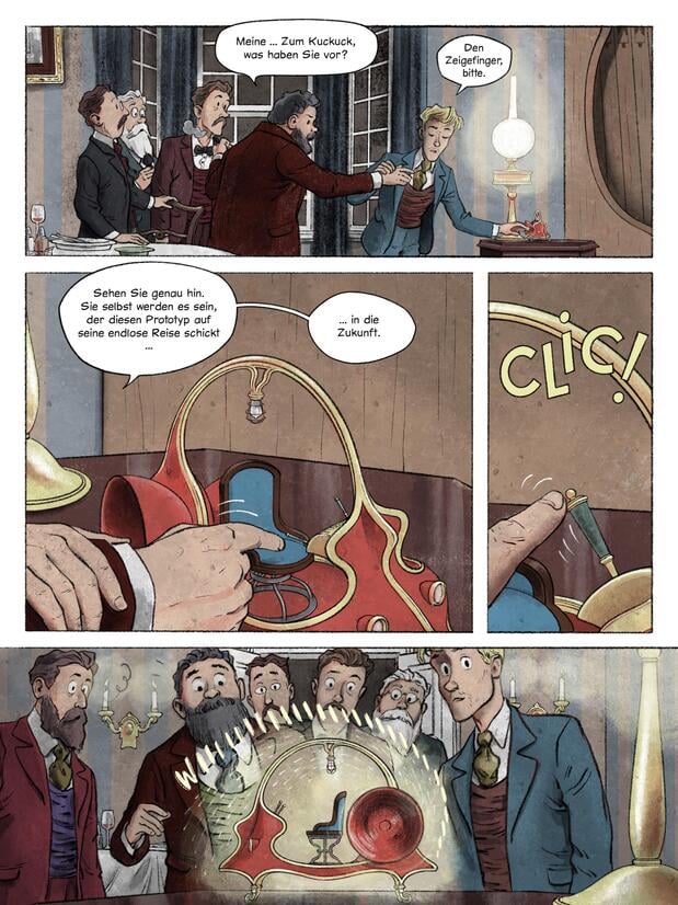 Graphic Novel "Die Zeitmaschine" von Thilo Krapp, Quelle: Thilo Krapp / Carlsen-Verlag