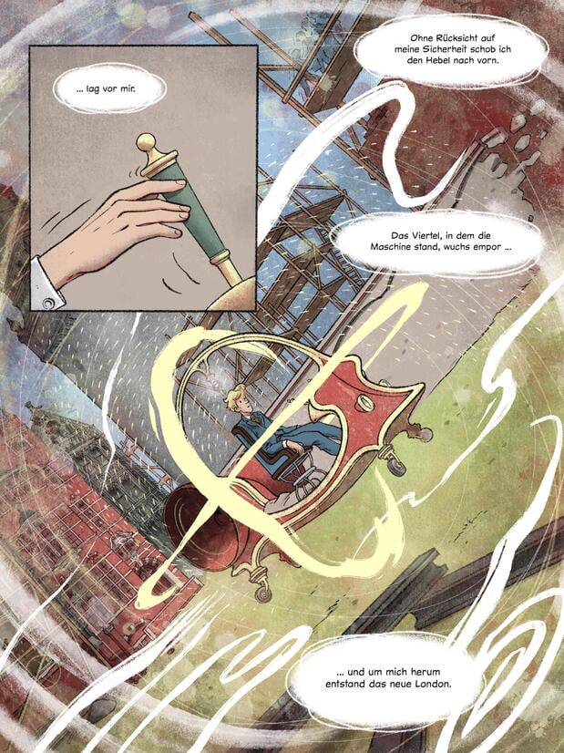 Graphic Novel "Die Zeitmaschine" von Thilo Krapp, Quelle: Thilo Krapp / Carlsen-Verlag