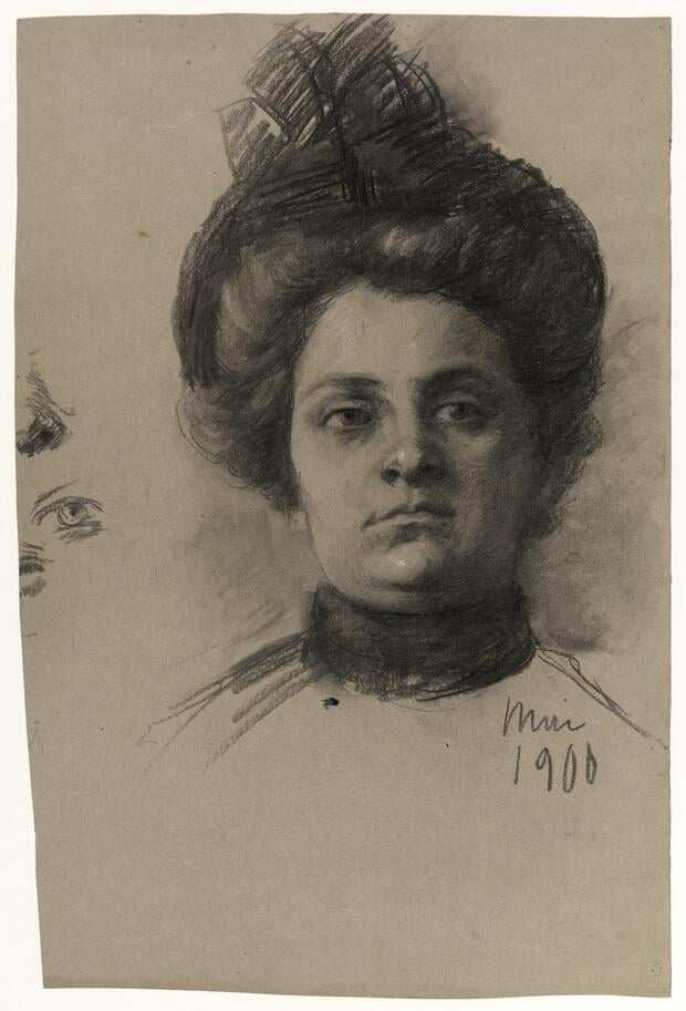 Lisa Winchenbach, Porträtstudie weiblich, 1900