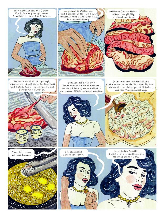 Graphic Novel "Nachts im Kanzleramt" von Marietta Slomka und Hannah Brinkmann. Quelle: Droemer Knaur