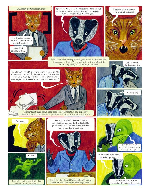 Graphic Novel "Nachts im Kanzleramt" von Marietta Slomka und Hannah Brinkmann. Quelle: Droemer Knaur