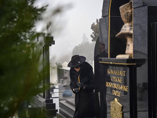 ASS HLN Dochter van Arkan Belgrade, Serbia - JANUARY 15 : Ceca Raznatovic pictured at the memorial service by the grave of Arkan on January 15, 2020 in Belgrade, Serbia, 15/01/2020 Belgrade Serbia PUBLICATIONxNOTxINxFRAxBEL Copyright: xJoelxHoylaertsx